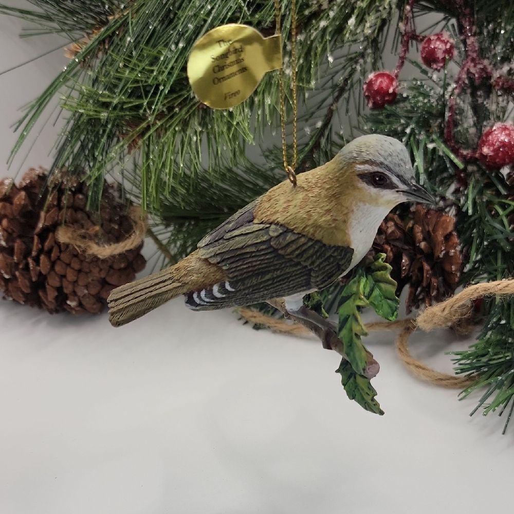 Danbury Mint Vireo Christmas Songbird Ornament Porcelain Collectible